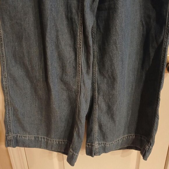Lane Bryant wide-leg denim blue jean pants with an elastic waistband size 16 - Picture 3 of 5
